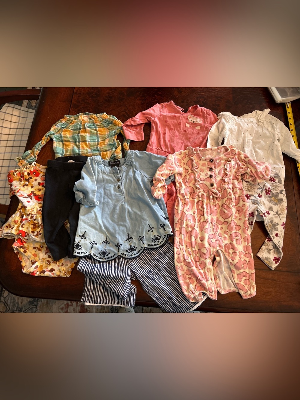 Lot Of 9 Pc Baby Girl 12 Months Fall Winter Lot